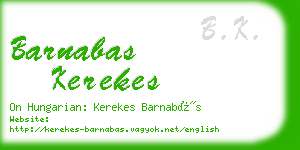 barnabas kerekes business card